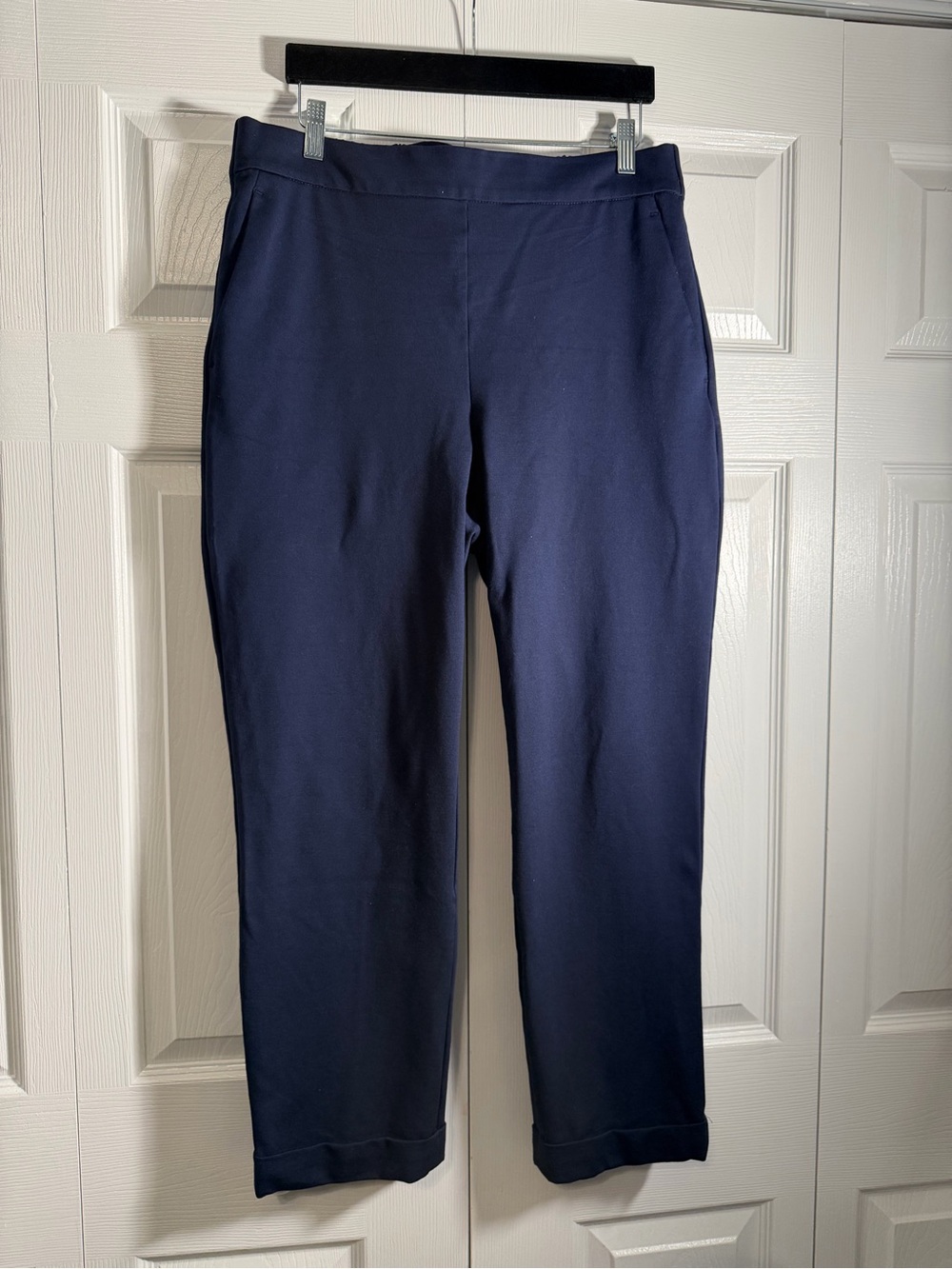 Ann Taylor Dark Navy Straight Leg Pull-On Pants